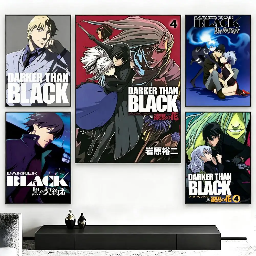 anime Darker than Black Poster Poster Nordic HD Self-Adhesive Wall Sticker Home Café Bedroom Living Room Art Decor Gift
