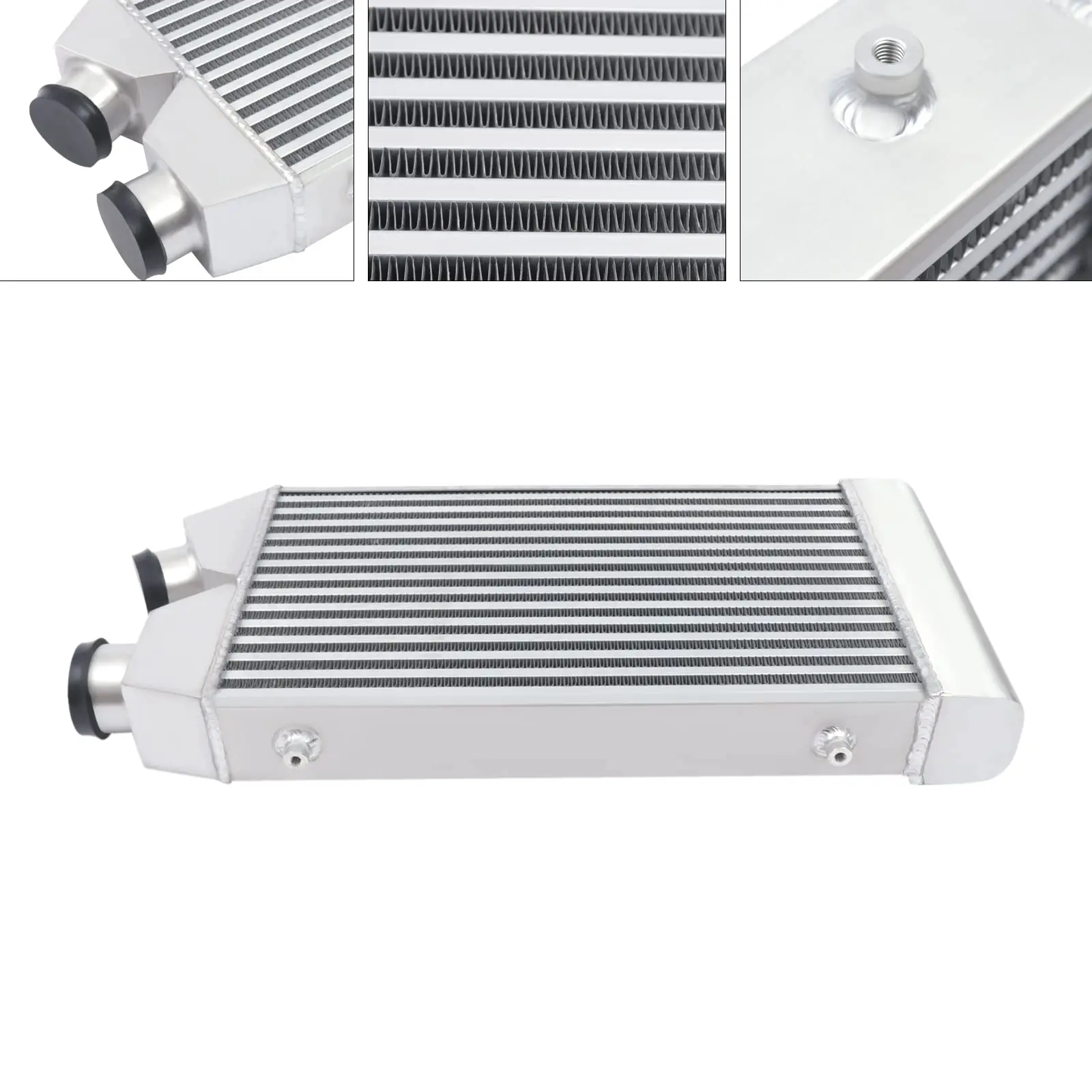 Intercooler universale Alumiihin con ingresso e uscita da 2,5" Z-036A Intercooler con montaggio frontale turbo su un lato per tutte le auto e i camion Sil