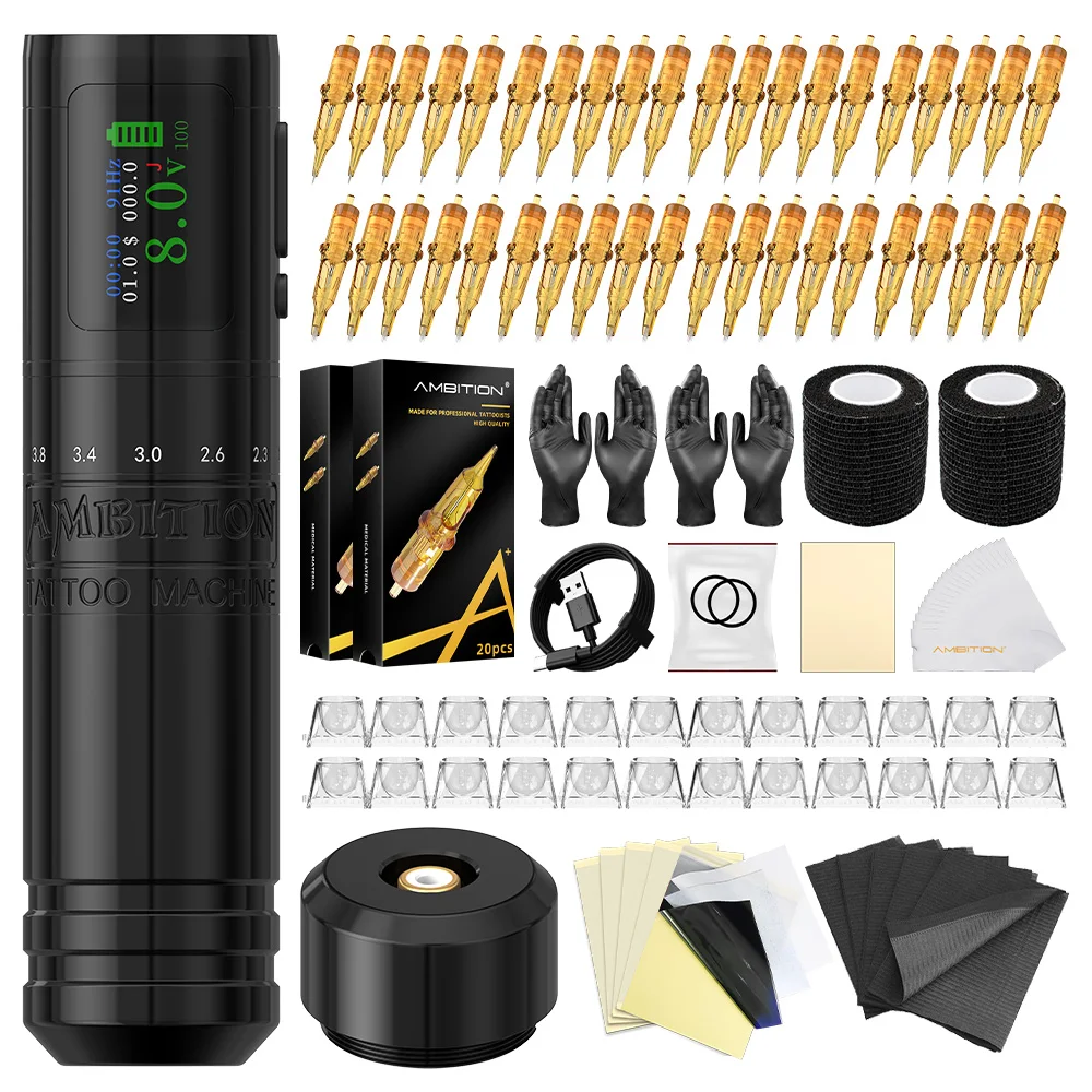 Ambition C1 Adjustable 7 Strokes 2.0-4.2mm Wireless Tattoo Machine