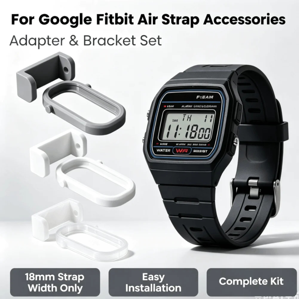 For Google Fitbit Air Fits 18mm Width Watch Band Adapter Holder Connector Set Replacement Accessories Watch Band Accessories