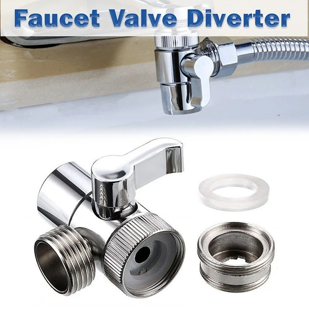 Faucet Switch Adapter Kitchen Sink Zinc Alloy Diverter Washbasin Faucet Connector For Bathroom Shower External Accessories