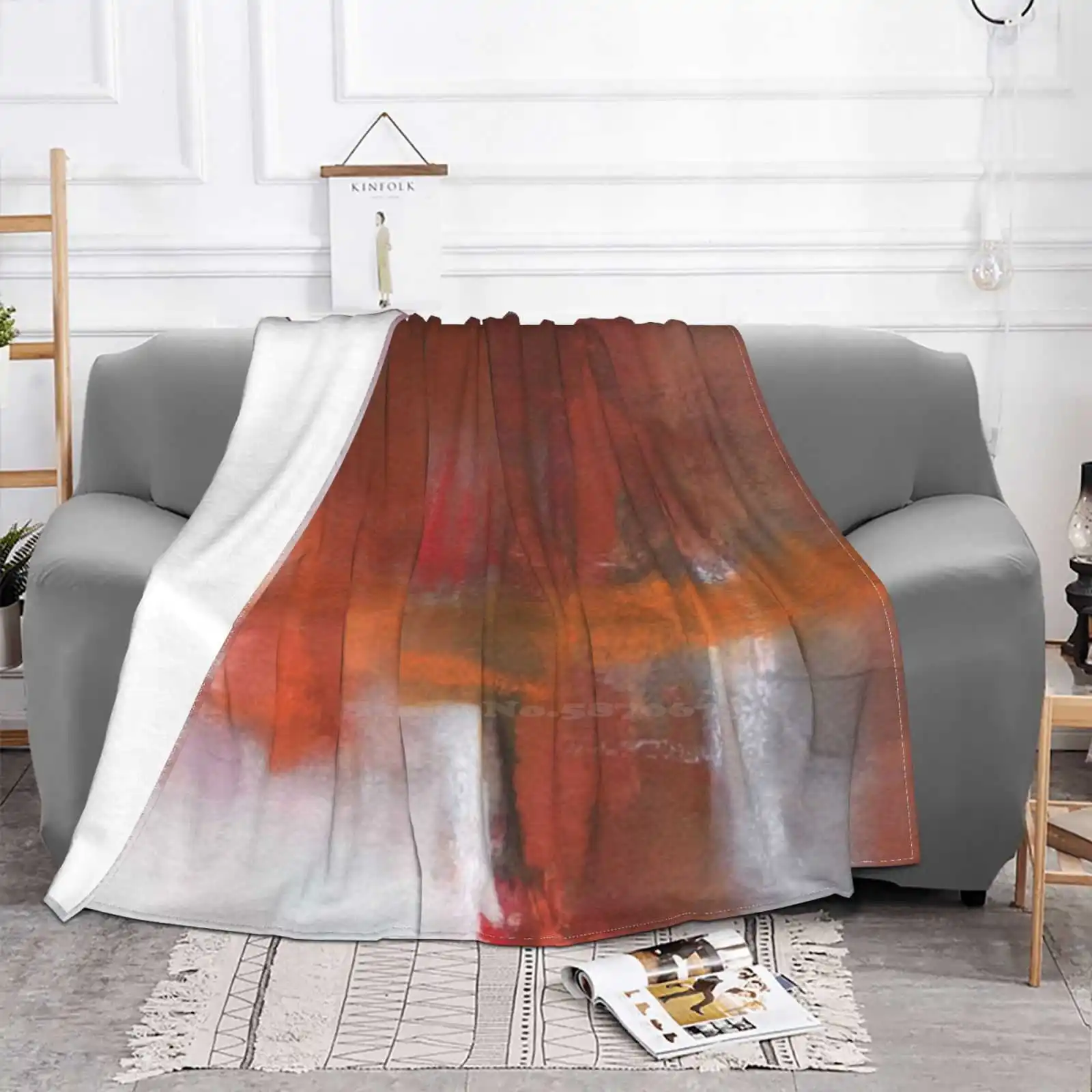 Crimson Art Trend Style Funny Fashion Soft Throw Blanket Leader Wolves Nature Animals Night Moon Mountain Rainbow Gem Fire