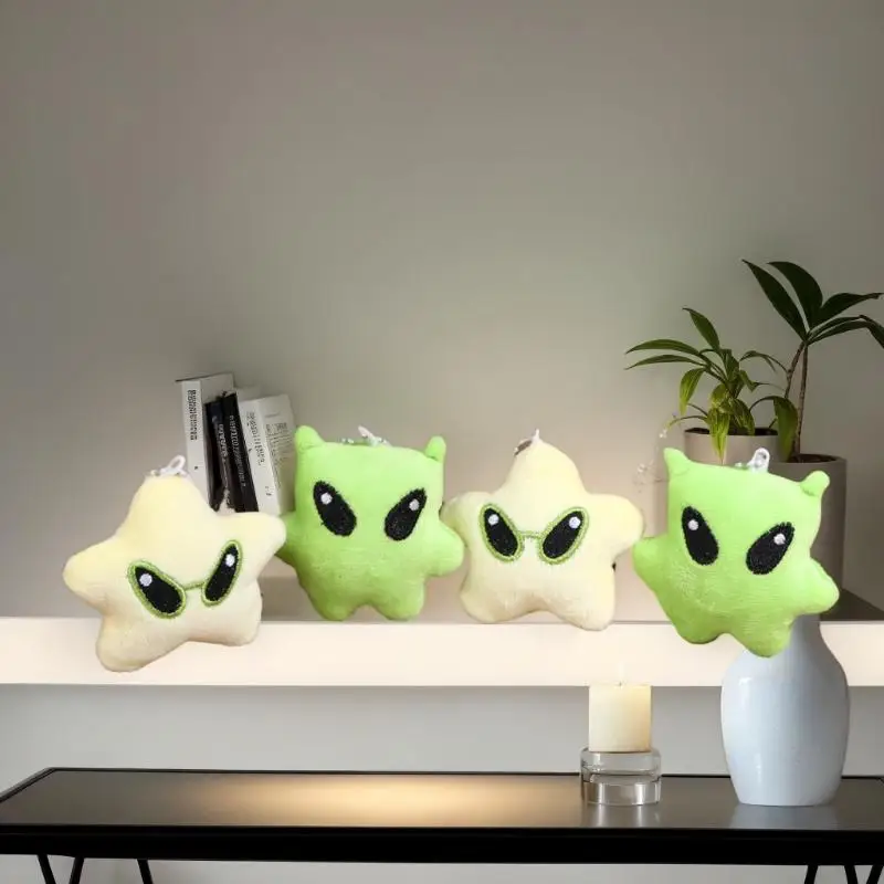 مجموعة مفاتيح من القطيفة على شكل دمية فضائية لطيفة مكونة من 5 قطع؛ ديكور معلق على حقيبة الظهر الجديدة؛ هدية حلوة للأزواج #5