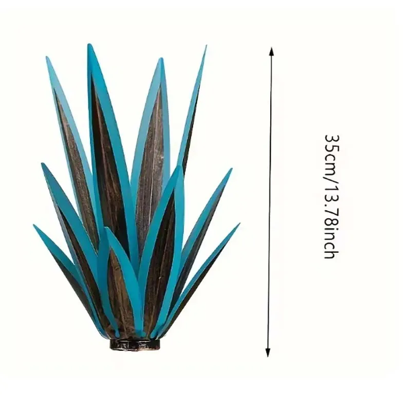 Metal Agave Artificial Tequila Landscape Sculpture DIY Metal Agave Plant Home Decoration Rustic Hand Painted