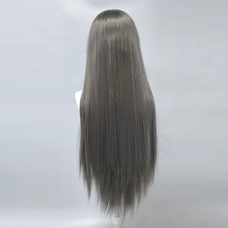 Sakurajima เชียงใหม่คอสเพลย์ Wigs Headwear อะนิเมะ Rascal ไม่ฝันสาวกระต่าย Senpai สังเคราะห์ผมยาวตรงวิกผมสีเทา