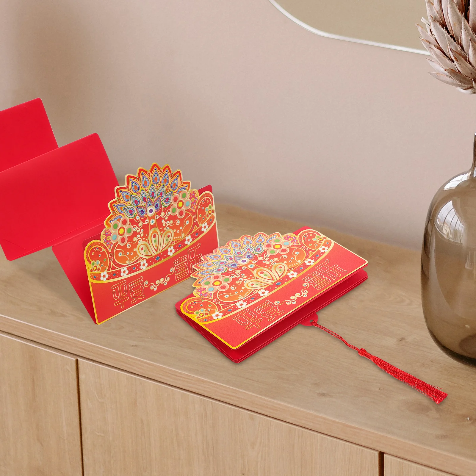 4 Pcs Year of The Rabbit Red Envelopes Lai Chinese New Envelops Charm Lucky Money