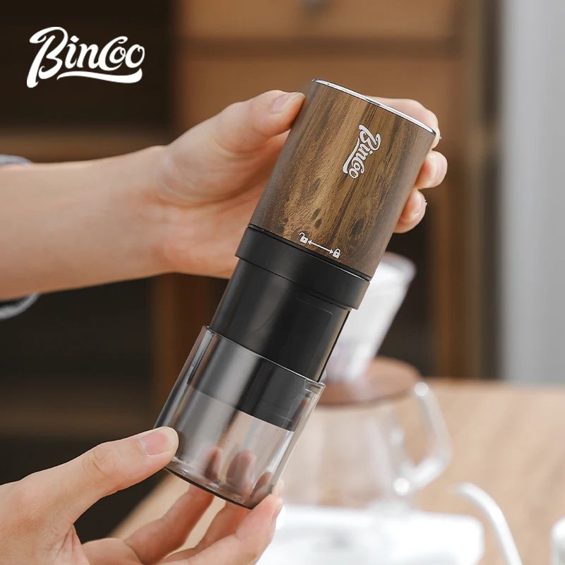 Bincoo مطحنة القهوة الكهربائية الصغيرة المحمولة مطحنة حبوب القهوة USB شحن 420 الفولاذ المقاوم للصدأ الأساسية مطحنة نكهة الاسبريسو