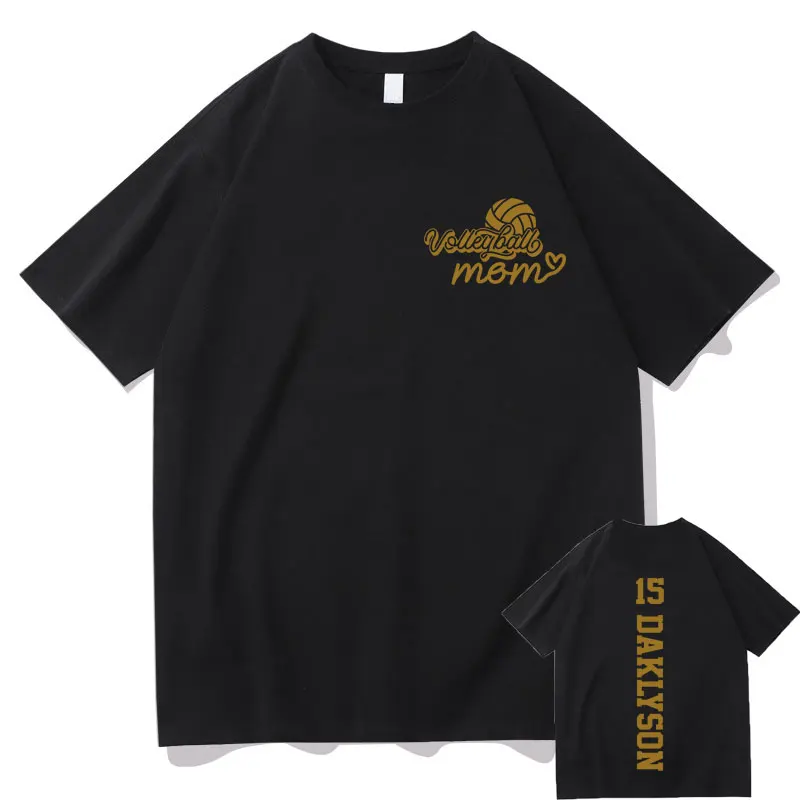 

Volleyball Mom Graphic Print T-shirt Men Women Fashion Casual Oversized T Shirt Men's Pure Cotton Tshirt Male Vintage Streetwear