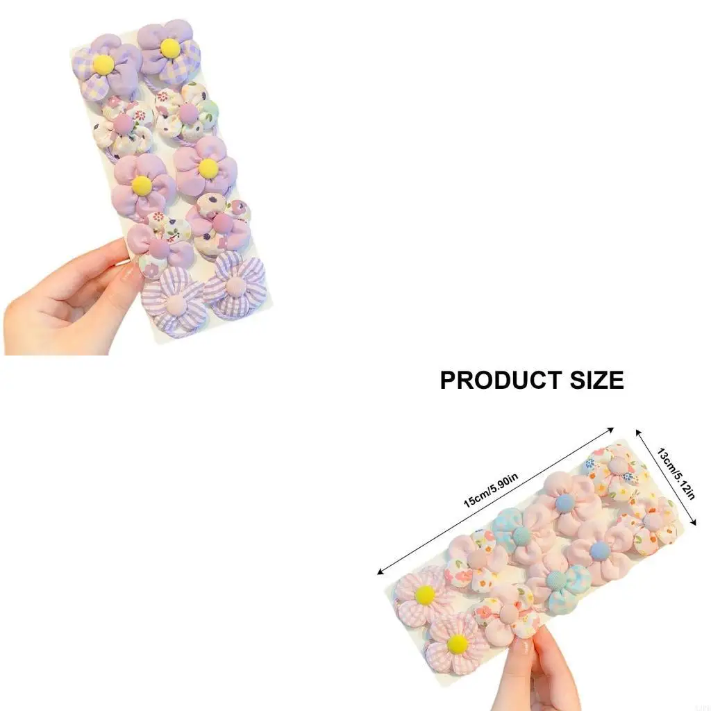 

Children Floral Elastic Hair Scrunchies for Girls and Ladies Flower Hair Ties Hair Bracelets Ponytail Holder for Women