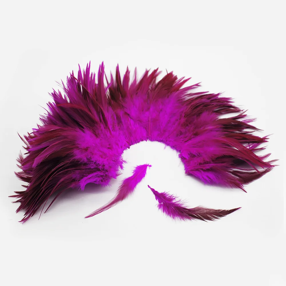 Whole sale price 5Inch Dyed Black Rooster Saddles Feathers for Crafts And Party Decorations Affordable Plumage
