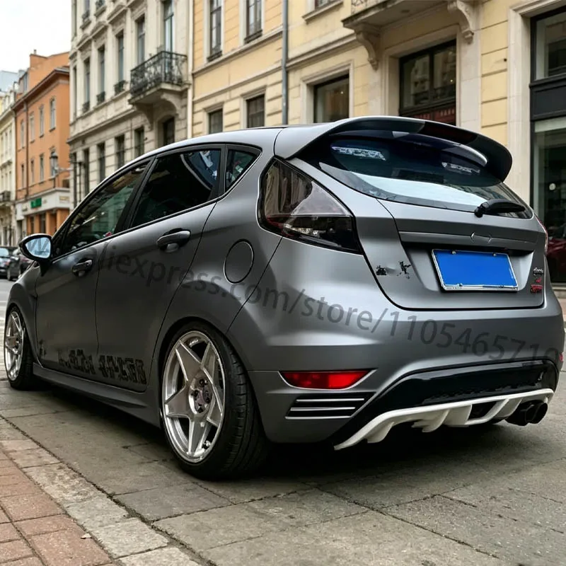 For 2009-2016 Ford Fiesta, Rear Spoiler Diffuser With Lamp, Rear Bumper Body Kit view 3