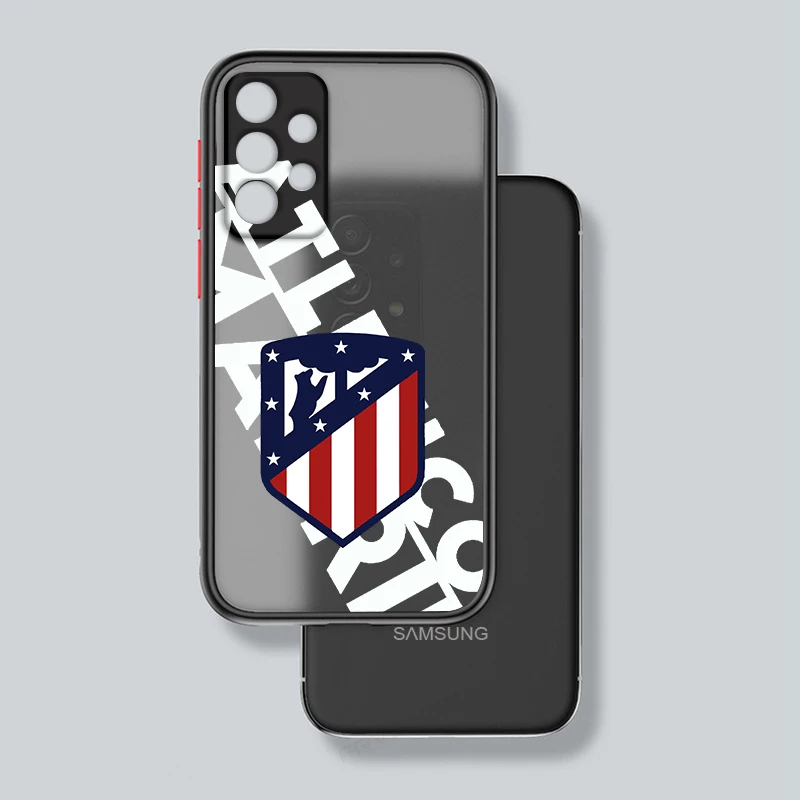 Football A-Atletico Madrid Phone Case For Samsung S24 S23 S22 S21 S20 S10 S9 Plus Ultra Pro 5G Frosted Translucent Matter Cover