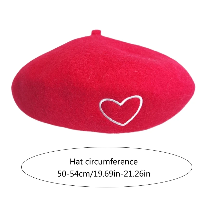 Gorro boina tejido para niños cálidos, gorro con diseños corazones bonitos, gorro para niñas