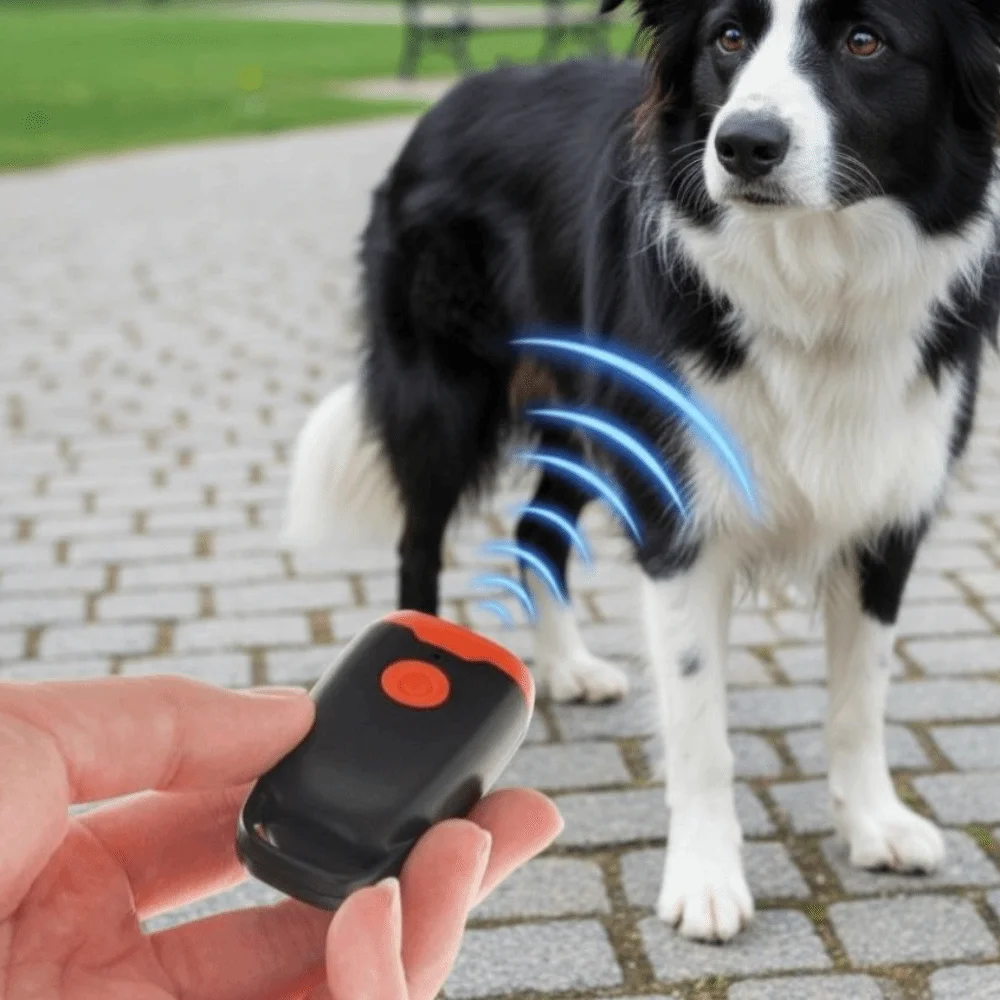 Smart Ultrasonic Dog Repeller Handheld LED Light Anti Barking Device Anti Bite Safe Dog Removal Device All Dog Breeds