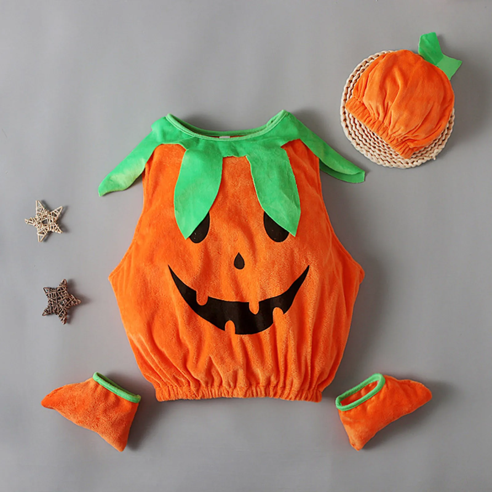 

Children Pumpkin Costume Baby Vampire Christmas Bowknot Fantasy Girl Princess Birthday Witch Dress with Hat Cosplay Kids Clothes