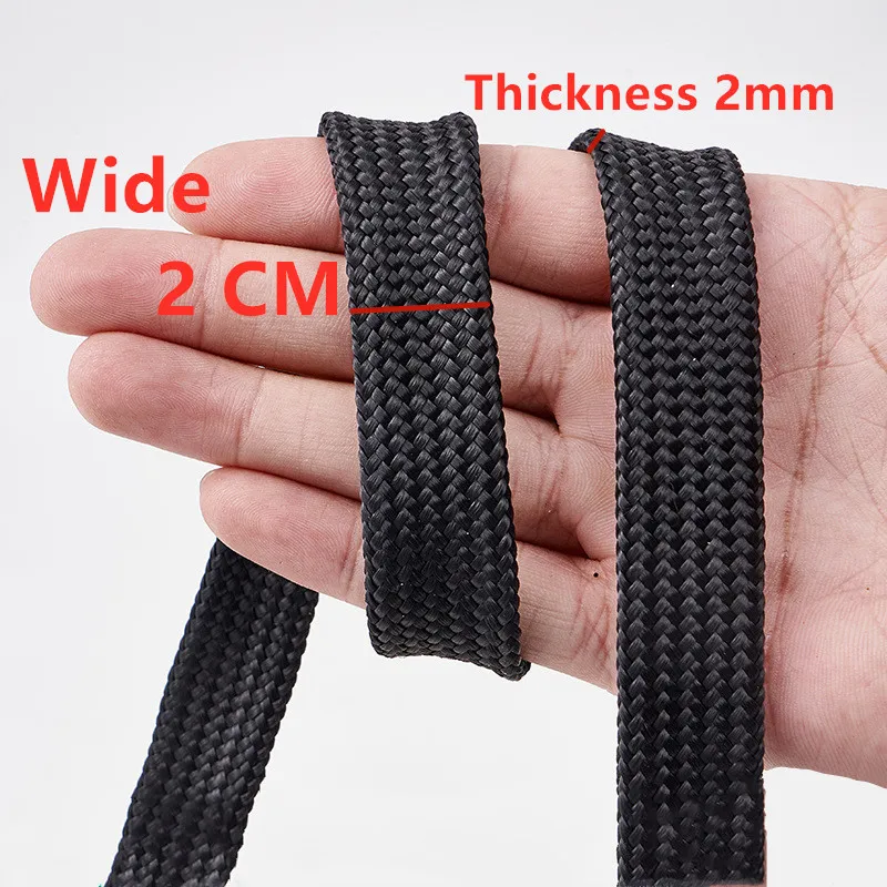 10M/50M Heavy Duty Polyester Webbing Strap Thickened Flat Woven Emergency Lifeline For Truck Cargo Securing Rescue Cargo Lashing