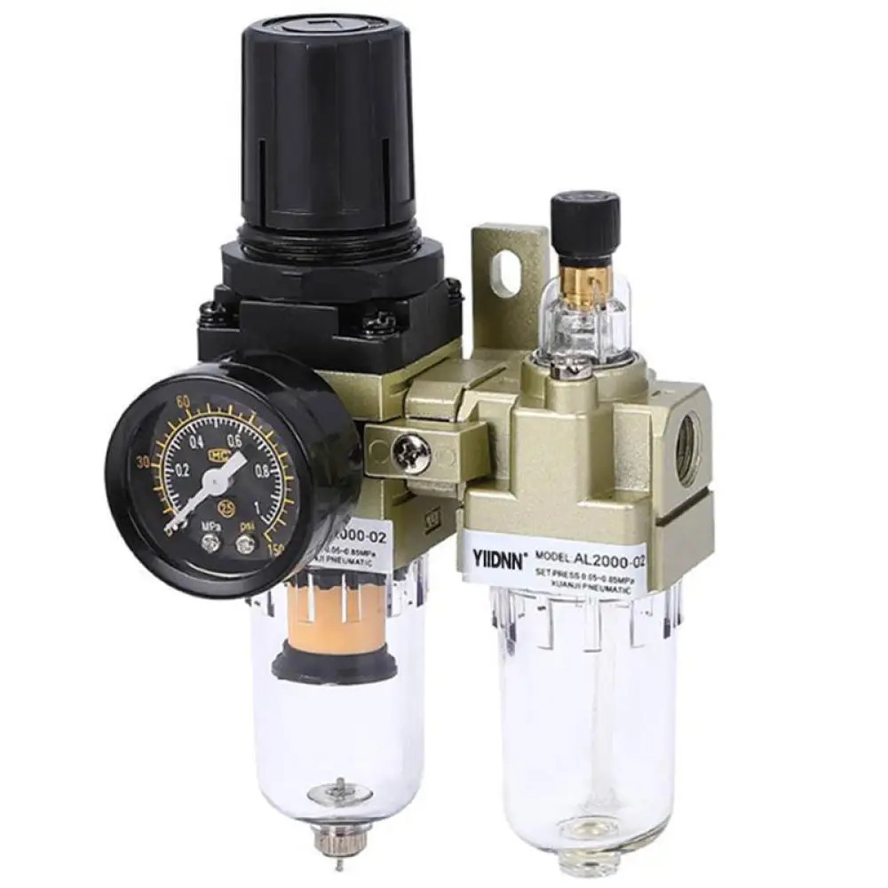 Compressor Air Filter Pressure Regulator Trap Pneumatic Oil Water Separator Pump Manual Drainage Supply AC2010-02 Type