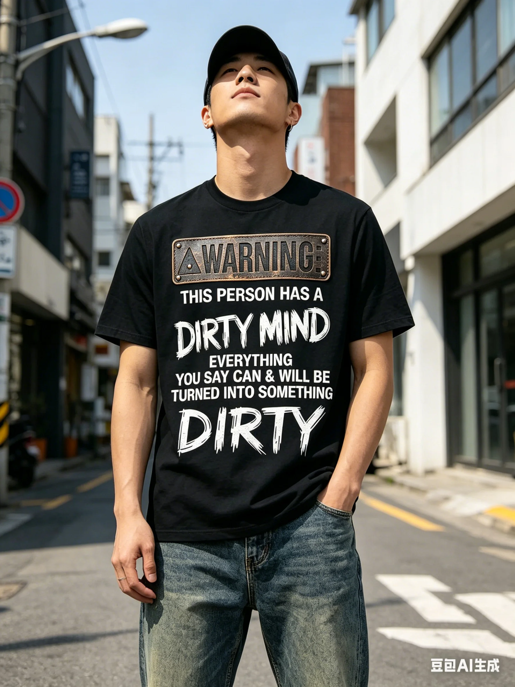 funny Warning Humorous Men's T-Shirt Cotton O-neck short-sleeved Tee Unisex casual TShirt Vintage Oversized streetwear Tshirts