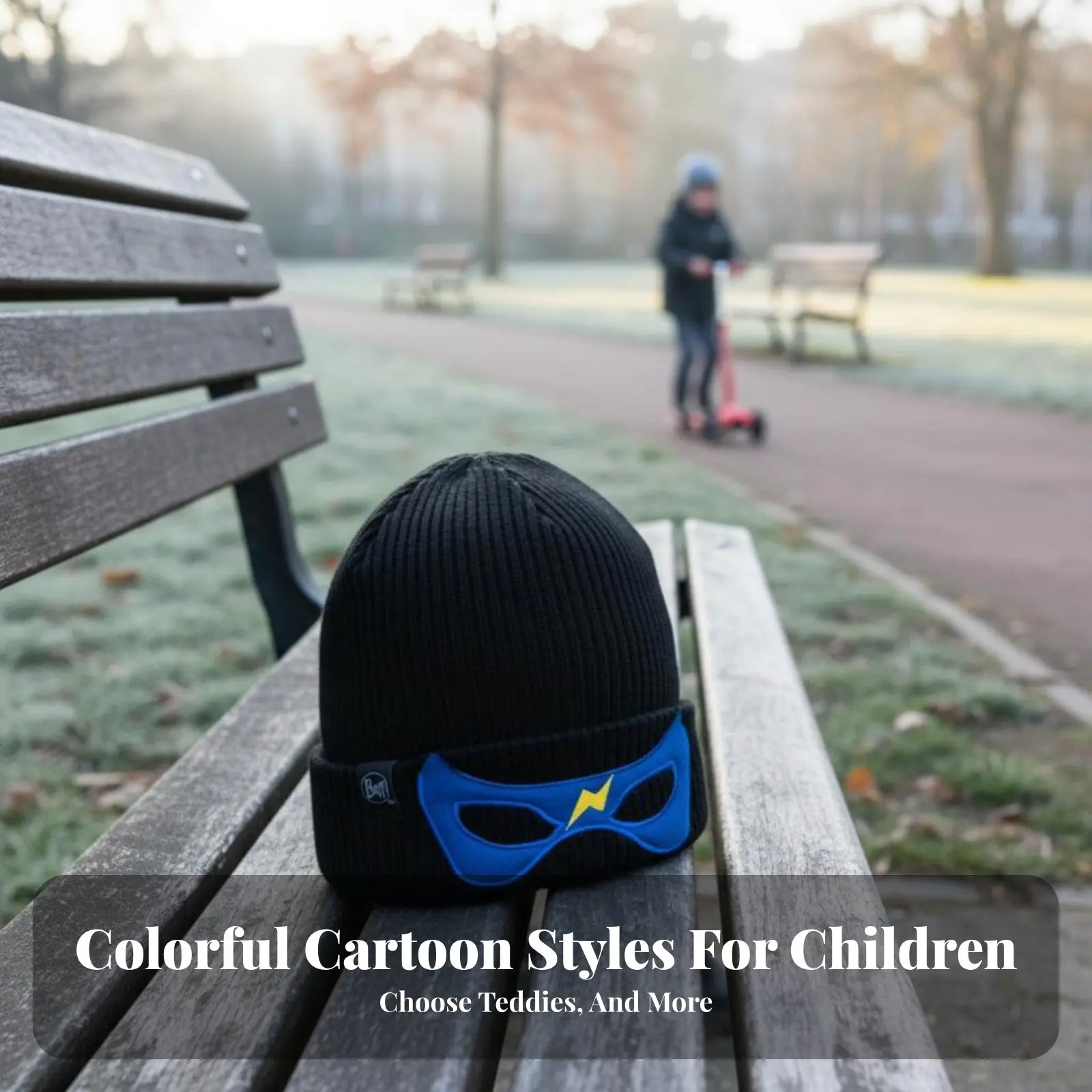 Children's Knitted Neck Warmer, Autumn Winter Outdoor Scarf, Breathable, Warm, Cycling, Cold Protection - view 2