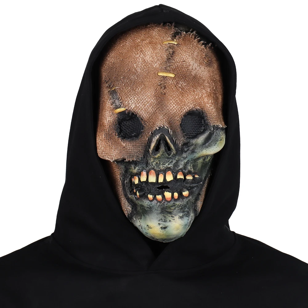 Zombie Skull Monster Mask Cosplay Scary Bloody Infected Skeleton Latex Helmet Halloween Carnival Party Costume Props