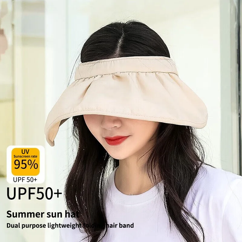 Women's Breathable Sun Hat Lightweight Sun Hat Shell Hat Summer Outdoor Running Travel Beach Hat Anti-UV Hat Hoop Dual-Purpose