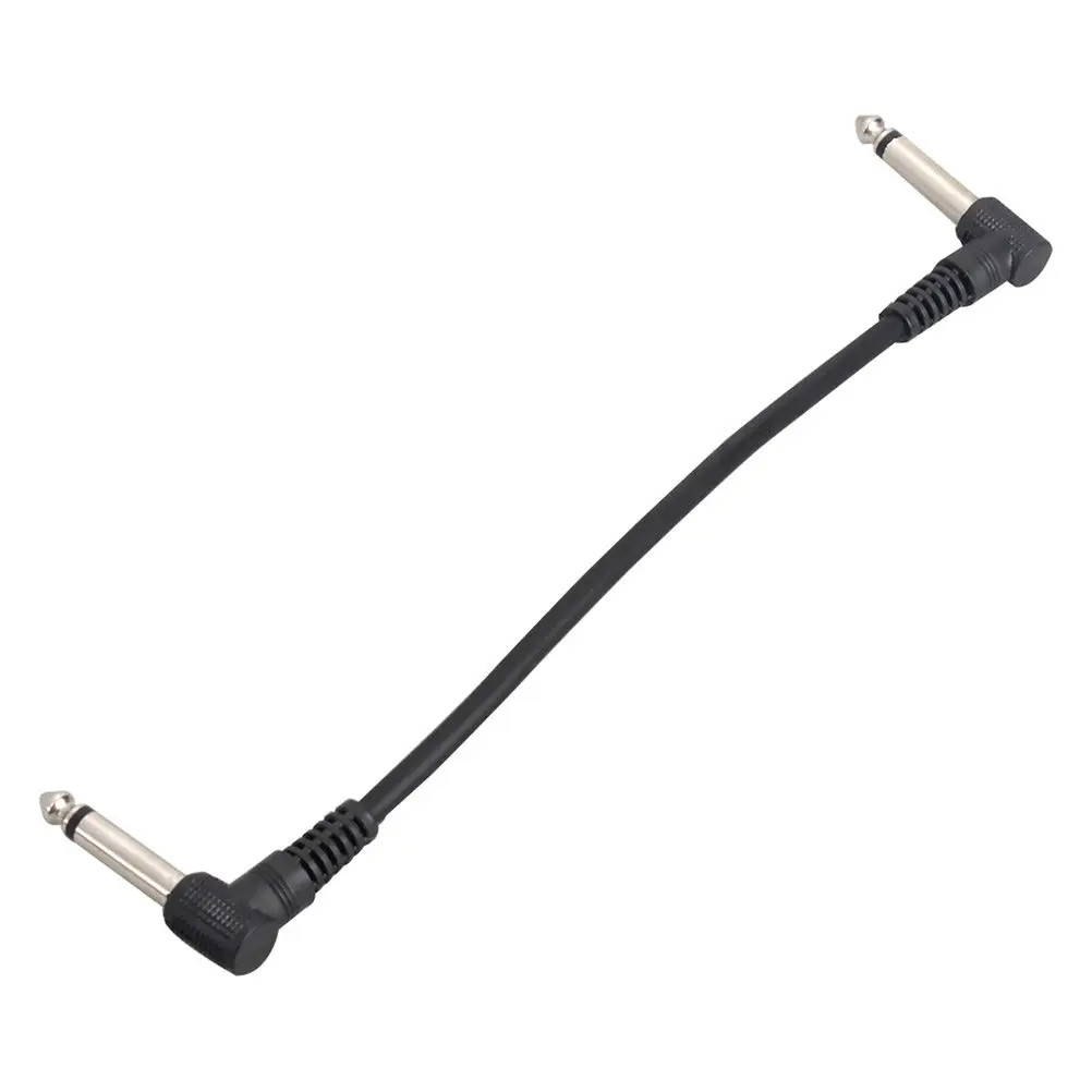 

6Pcs Black Instrument Cables Premium PVC Metal Guitar Bass Keyboard Patch Cable Right to Right Anti-Interference Lossless Sound