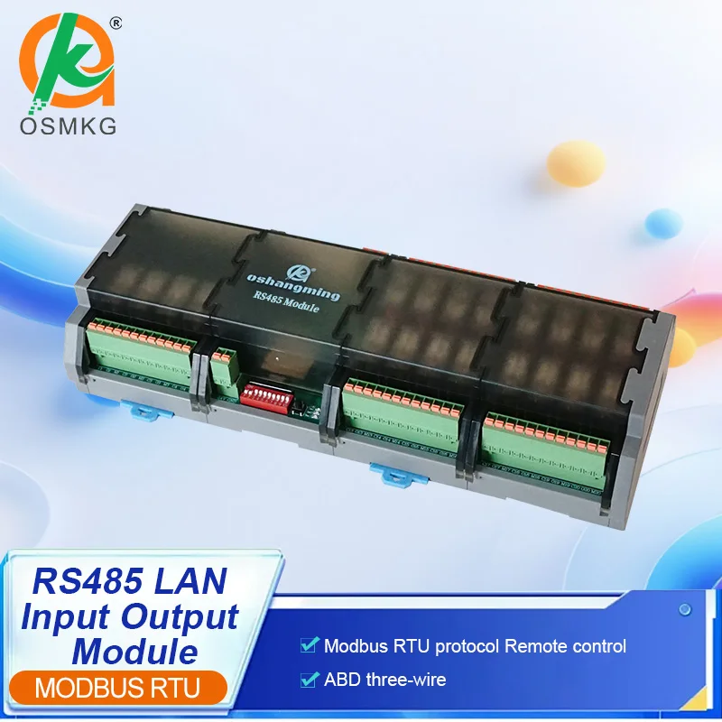 Oshangming 16-Channel Modbus IO module with RS485/ Ethernet