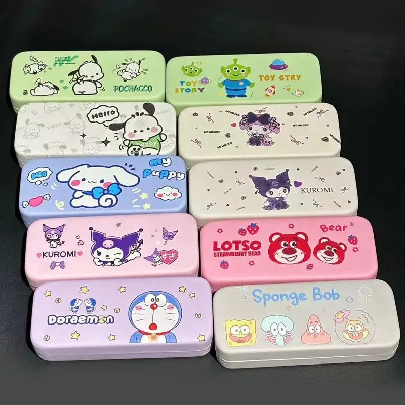 Sanrio Kuromi Cinnamoroll High-End Eyewear Case Hello Kitty Ins Style Portable Stress-Resistant Myopia Glasses Storage Box Gifts