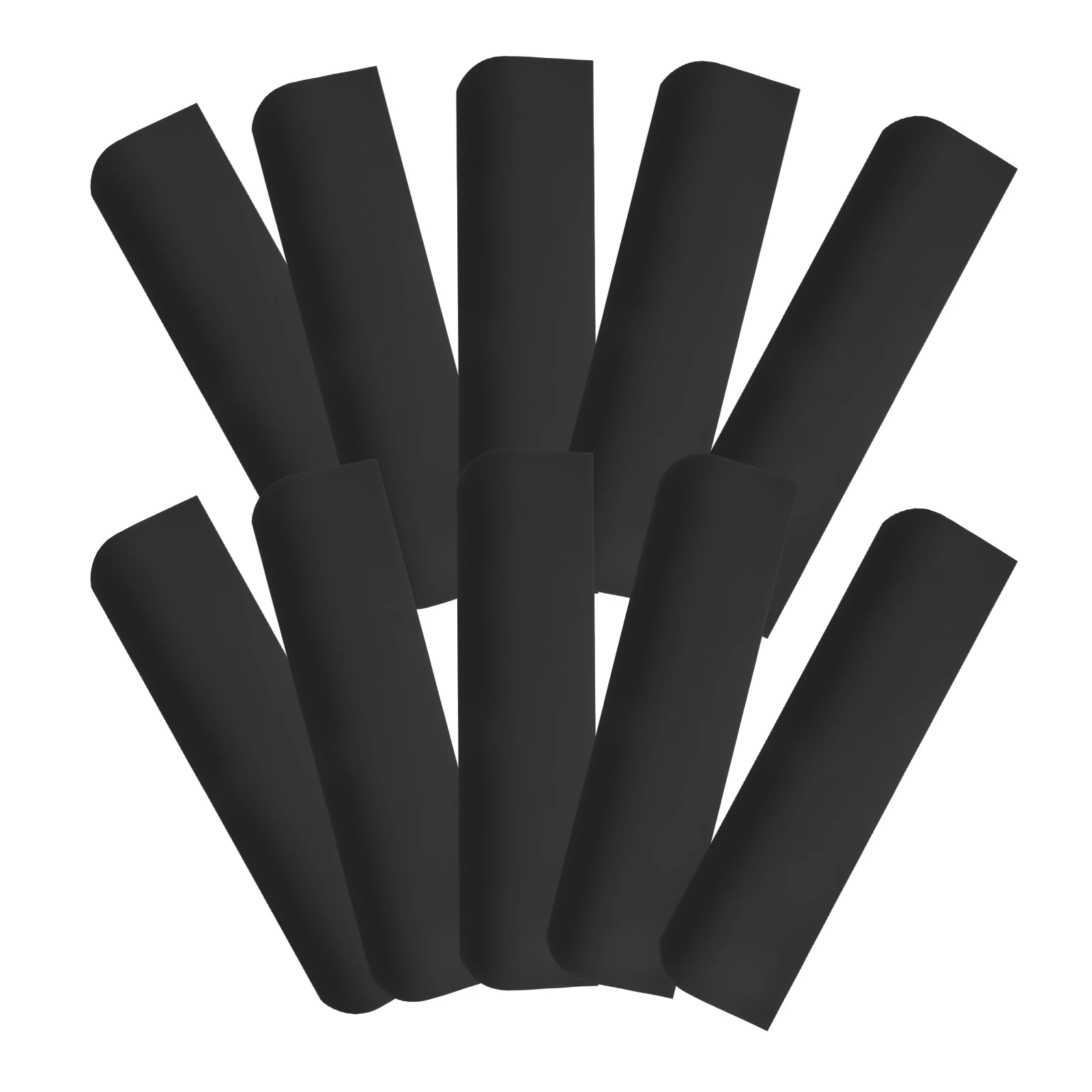 

10pcs Hidden Cabinet Handles Aluminum Alloy Finger Pulls For Kitchen Drawers Closets Black Adhesive Door
