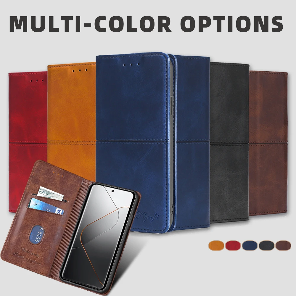 For Mi 14 Book Style Case Bussiness Leather Flip Cover For Xiaomi 14 13 13T 12T 12S 12 Pro Ultra Lite 12X Magnetic Case Coque