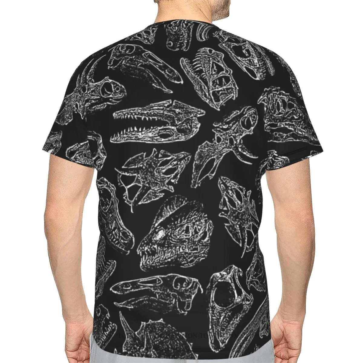 Skeleton Skull Bone Men's TShirts Paleontology Dream II 3D Printed Retro Short-Sleeved Polyester Harajuku O-Neck Tops Streetwear