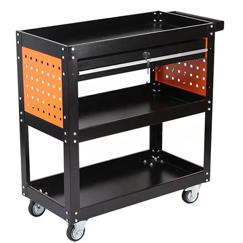 

Automobile maintenance workshop 3rd floor 3rd floor 3rd floor multifunctional plastic rolling cart working trolley tool cart