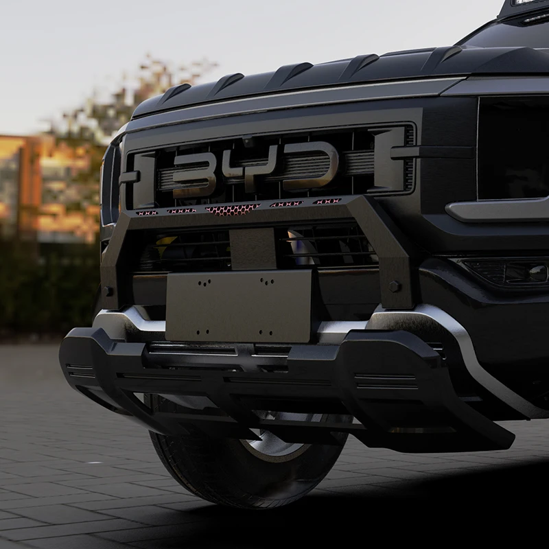Per BYD SHARK 6 Paraurti inferiore Piastra di protezione Materiale ABS Nero Design personalizzato Copertura di protezione paraurti anteriore per SHARK 6 Accessori
