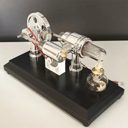 Mini Stirling Engine Generator Model DIY Kit Physics Science Power Experiment Demo Set Desktop Decor Creative Gift Toy