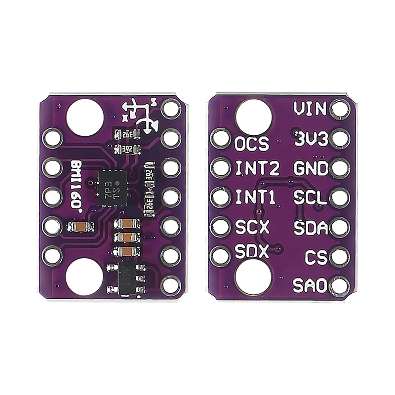 BMI160 GY-BMI160 6DOF 6-axis Rate Gyro Gravity Accelerometer Sensor Module IIC I2C SPI Communication Protocol 3-5V