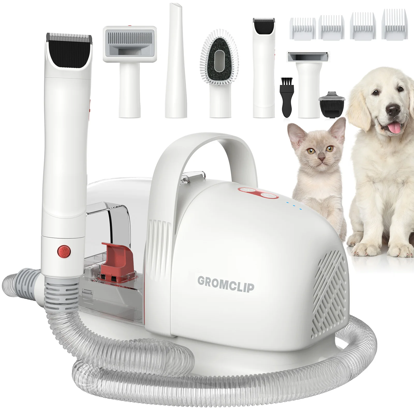 Factory Wholesale Pet Grooming Kit 5 In 1 Vacuum Brush Electric Vacuum Cleaner Hair Clipper For Dog And Cat