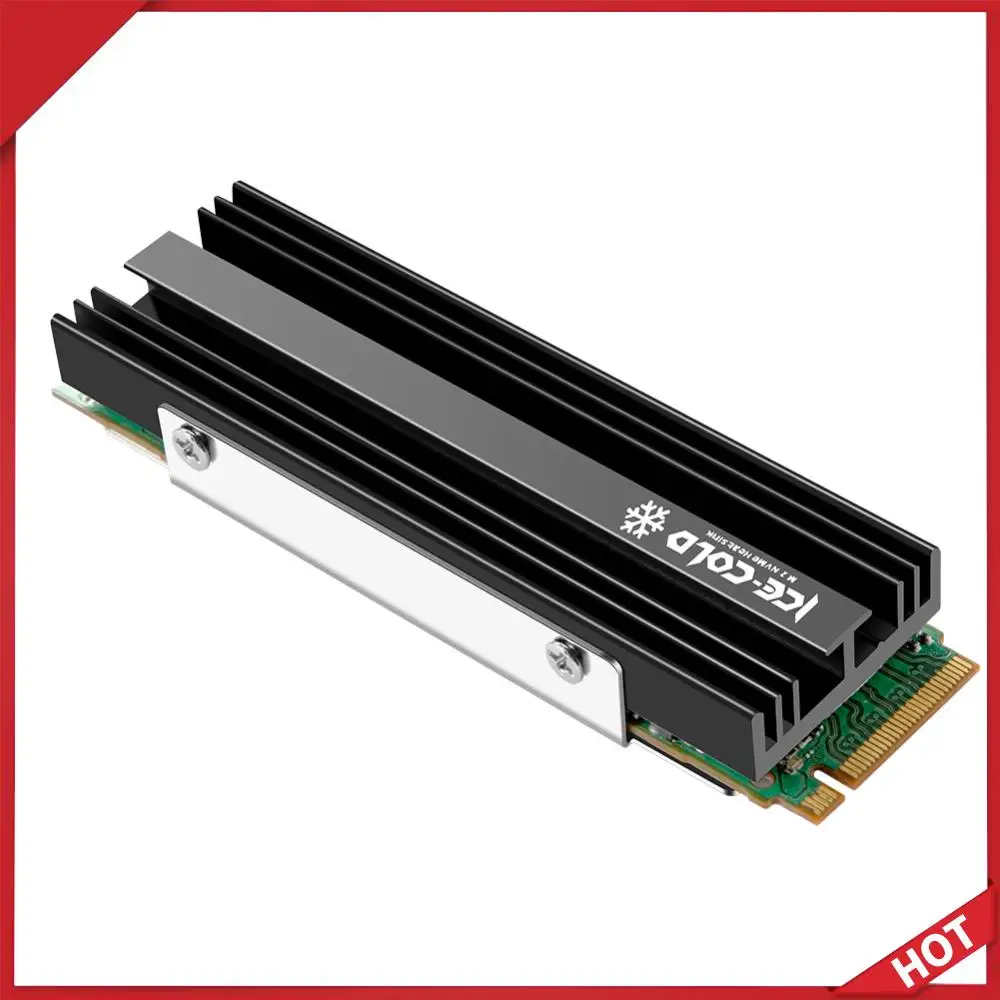 

Радиатор для SSD M.2 NGFF NVME 2280 с силиконовой термопрокладкой, эффективный алюминиевый охлаждающий кулер для ПК, PS5, настольных компьютеров