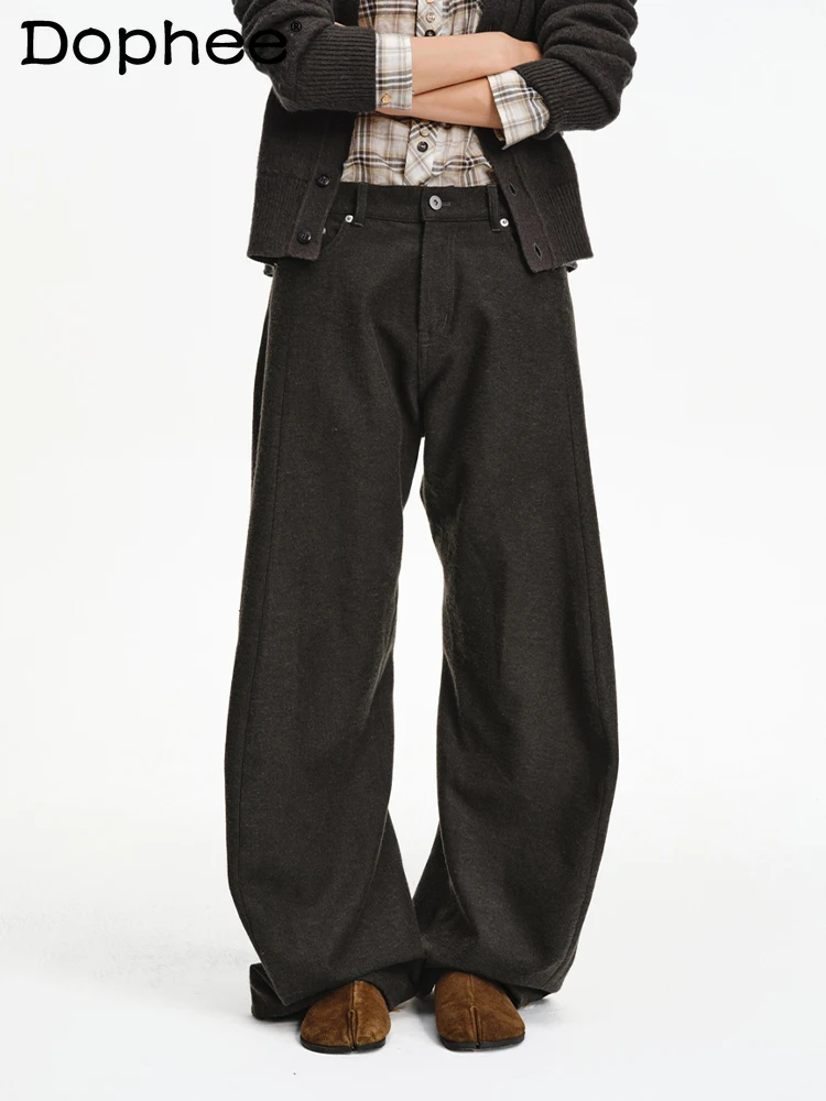 

Trendy 3D Curved Jeans Men 2025 Autumn New Loose Comfort Solid Color Zipper Denim Pants Male Handsome Pocket Chic Denim Trousers