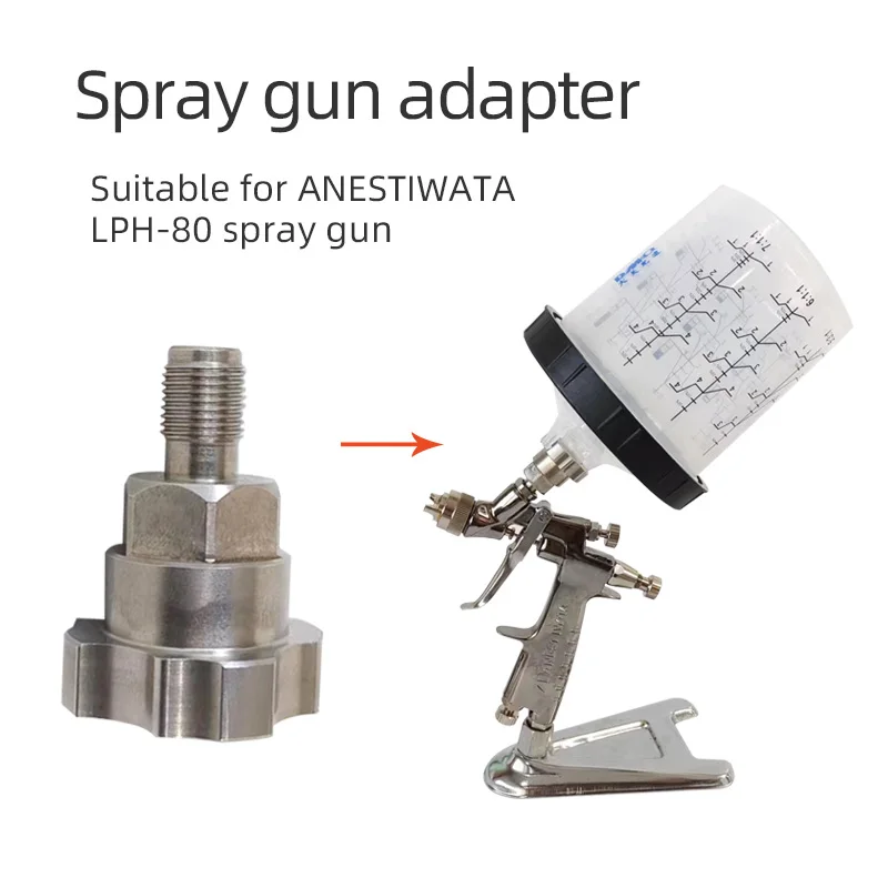 Spray Gun Adapter Pot Joints Disposable Measuring Cup Adapter Fit Japan ANEST IWATA LPH 80 Spray Gun Connector