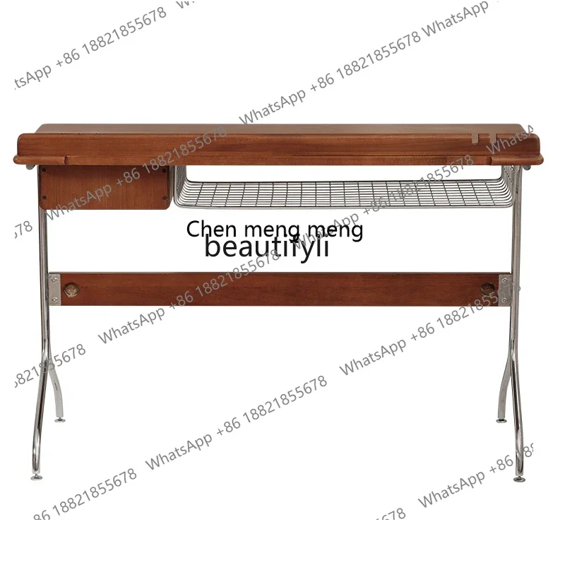 

xzStudy desk medieval solid wood, home computer desk Nordic simple office desk