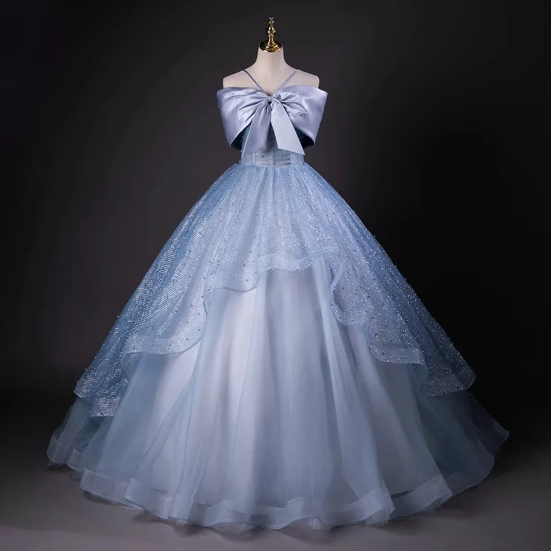 Fuera del hombro 2025 nuevos vestidos simples De quinceañera Vestido De baile De novia elegante arco hasta el suelo Vestido De noche personalizado