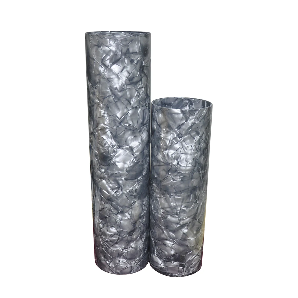 2Pcs Diamond Gray Celluloid Sheet Drum Wrap Musical Instrument Deco 10x60\'\' and 16x60\'\'