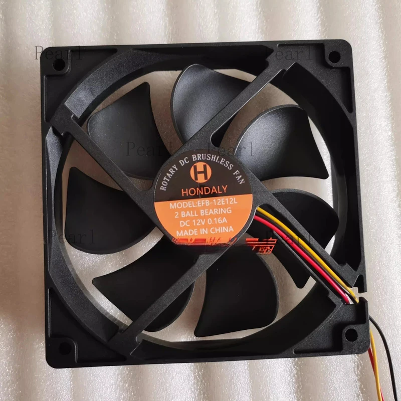 

S For HONDALY DFB122512L DC12V 0.20A 3-Wire Silent Cooling Fan