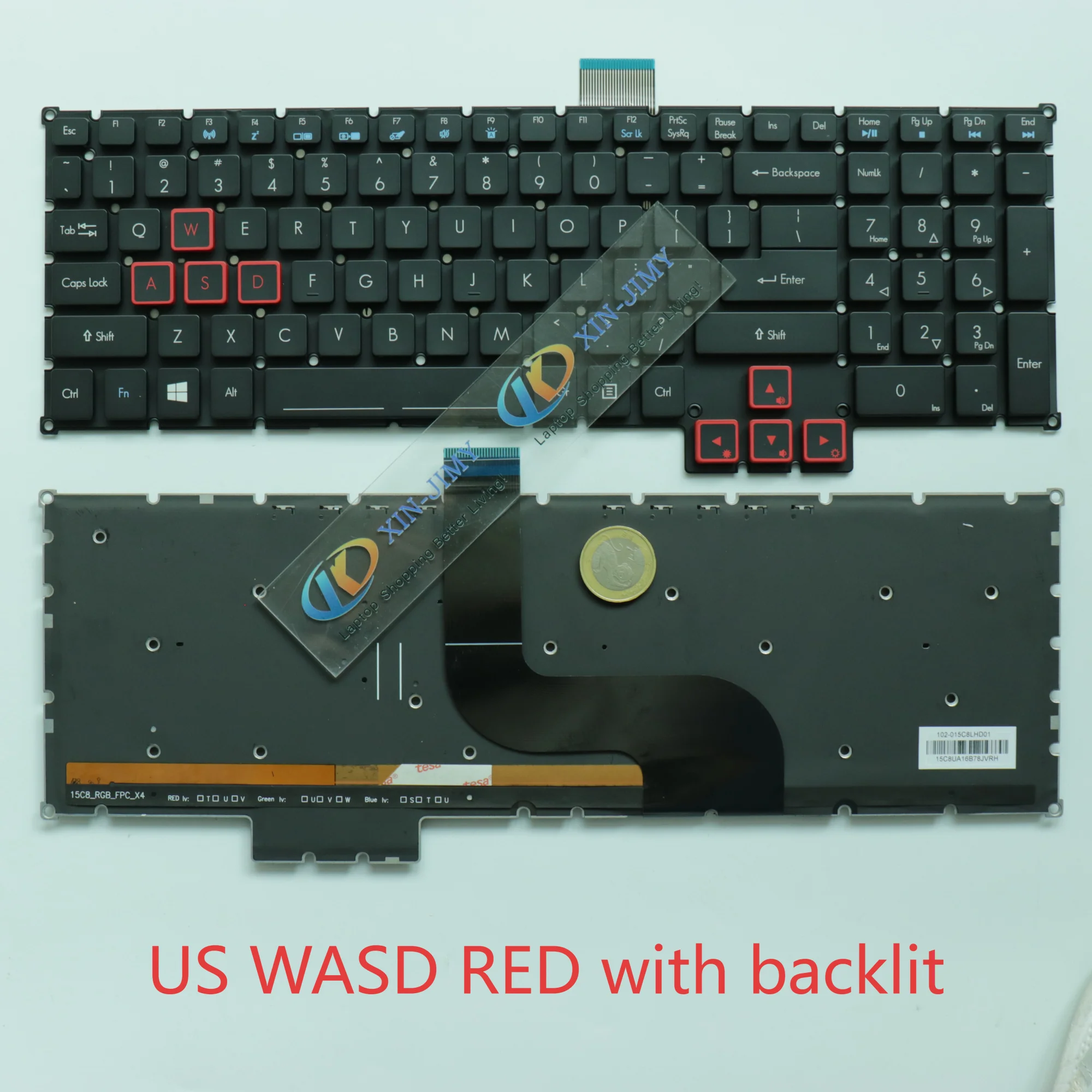 

G9-791 US Keyboard For Acer Predator G9-791G G9-591 G9-591G G9-591R G5-793 GX-791 GX-792 Laptop Backlit White/Red Arrow Key