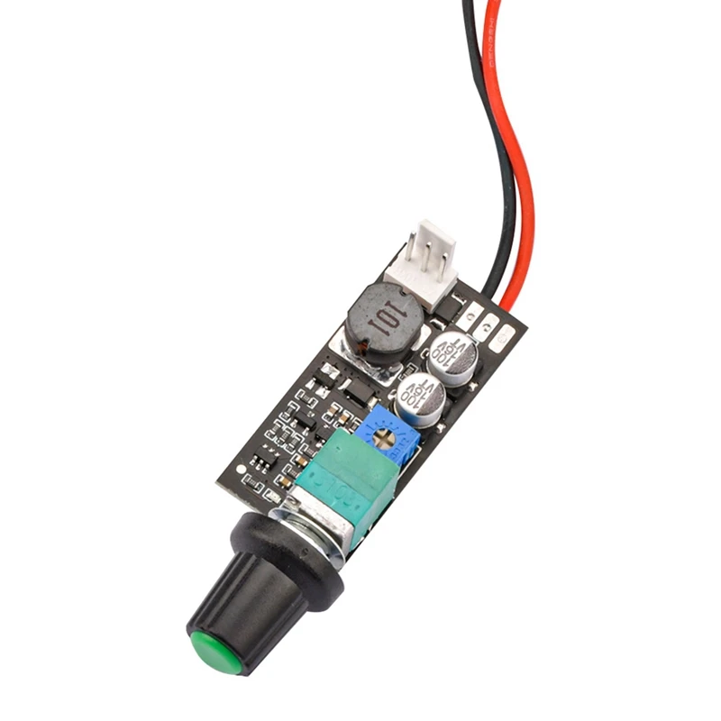 1 قطعة تيار مستمر 5 فولت 12 فولت قابل للتعديل PWM مروحة سرعة تحكم جديد مقبض التبديل 2/3 سلك مروحة سرعة حاكم الحد من الضوضاء يمكن إيقاف