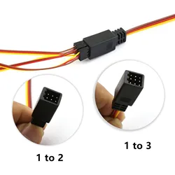 Cable de Control remoto de 1 a 2, 3, 4, 5, 6 Y, 350mm, 1 Cable de arrastre de 3 líneas, extensor de Servo ventilador para Futaba JR RC Car HSP Traxxas TRX4, piezas