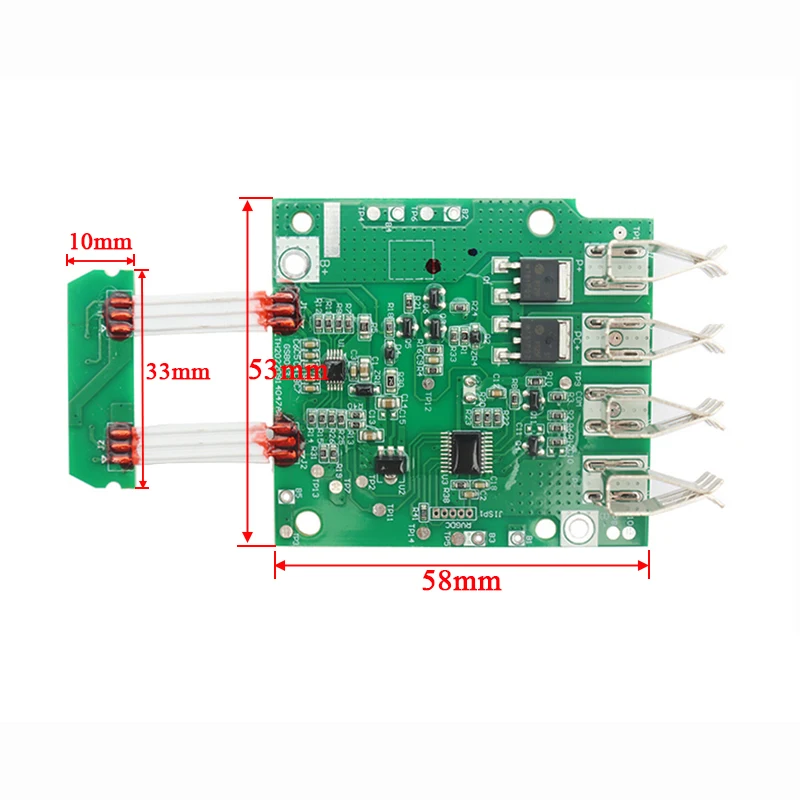 Li-ion Battery Case Box Charging Protection Circuit Board PCB LED Digital Indicator For Greenworks 24V Lithium Battery Housings