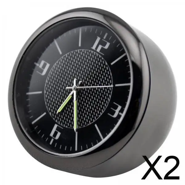 

Automotive Luminous Clock Titanium Alloy Pocket-sized Dashboard Digital Watch Universal Adhesive Ornament for Office Locker