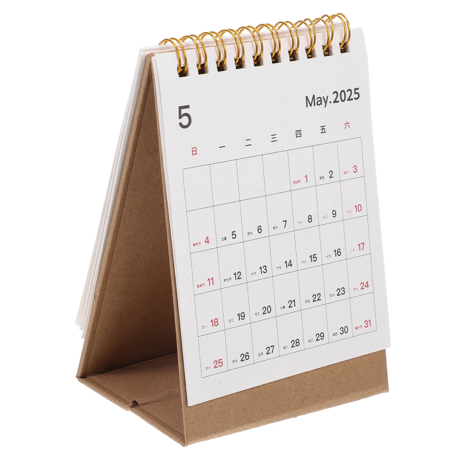 

2025 Style Desk Calendar Mini Planner Small Decorative Notes Standing Flip Spiral Bound Office Home School Holiday