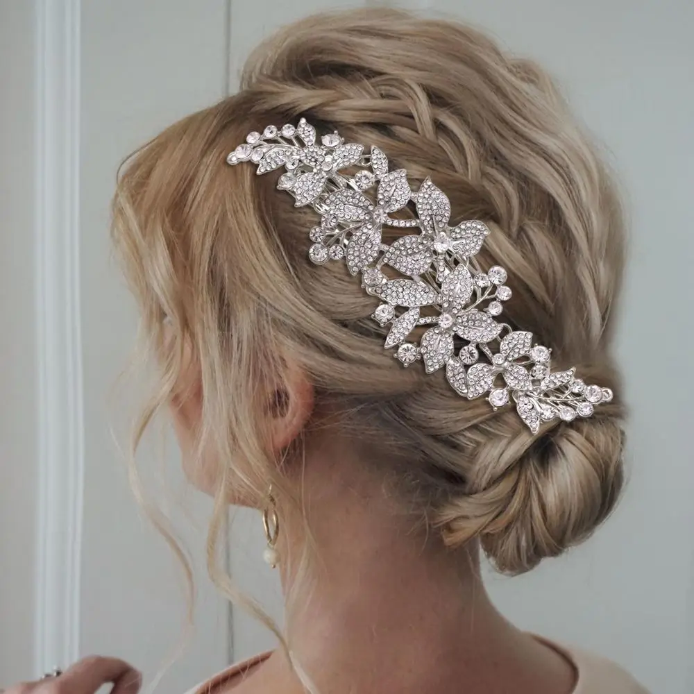 Tiara y corona de boda brillante, accesorios para el cabello nupciales, tocados de diamantes de imitación de cristal, joyería para el cabello de novia, tocado nupcial para mujer